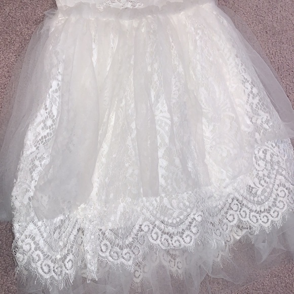 Gorgeous 💎 Ivory lace and tulle dress✨sz 130 - Picture 5 of 8